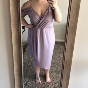 Charlotte Russe off the shoulder dress (mauve)